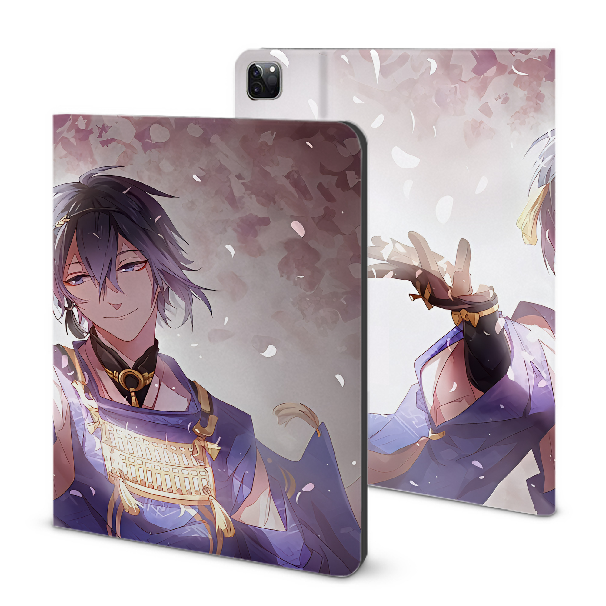 （画像用） 刀剣乱舞 Touken Ranbu IPad ケース ブック型 PUレザー TPU 耐衝撃 軽量 薄型 ペン収納なし 全面保護 IPad 各モデル対応